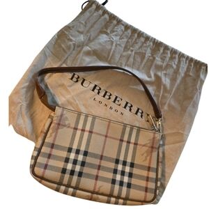 Burberry Coated Canvas Haymarket Check Pochette